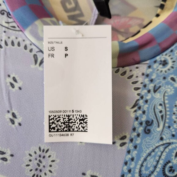 Divided By H&M Patchwork Long Sleeve Bodycon Dress S, Back Cutout - Picture 7 of 9